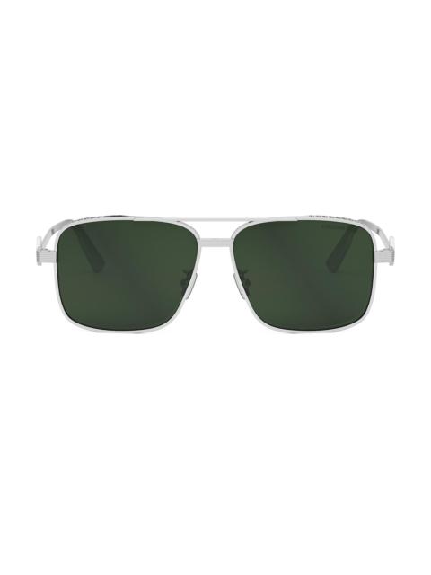 Dior Men's CD Diamond S9F 58MM Square Sunglasses - Silver Green