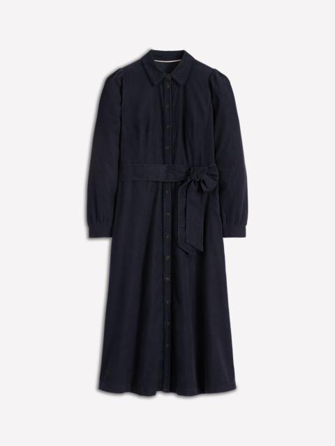 BODEN Clara Cord Midi Dress-Midnight Blue