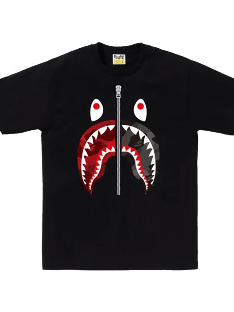 A BATHING APE® Color Camo Separate Shark Tee "Black / Red" 1K80 110 021 BLACK RED
