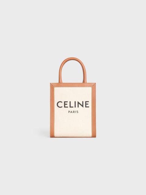 Mini Vertical Cabas Celine in Textile with Celine print and calfskin