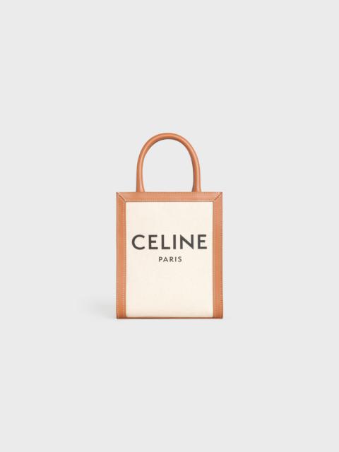 CELINE Mini Vertical Cabas Celine in Textile with Celine print and calfskin