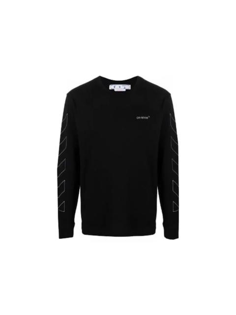 Off-White OFF-WHITE Black Diag Outline Long Sleeve T-shirt Black