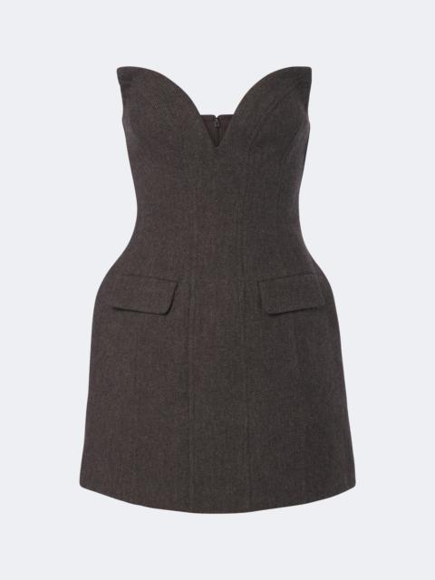 self-portrait Wool and cashmere-blend minidress