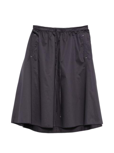 LOW CLASSIC drawstring cotton midi skirt