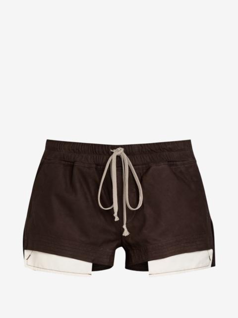 Rick Owens Fog drawstring layered shorts