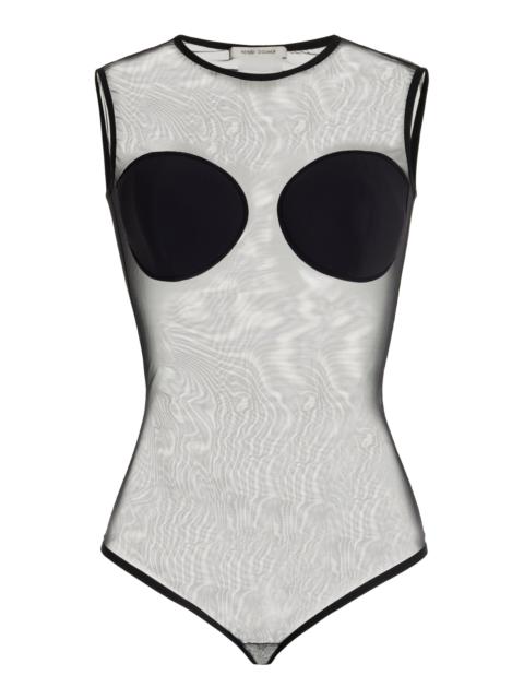 NENSI DOJAKA Cup-Detailed Mesh Bodysuit black