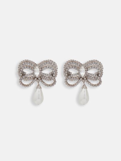 Alessandra Rich BOW PEARL EARRINGS