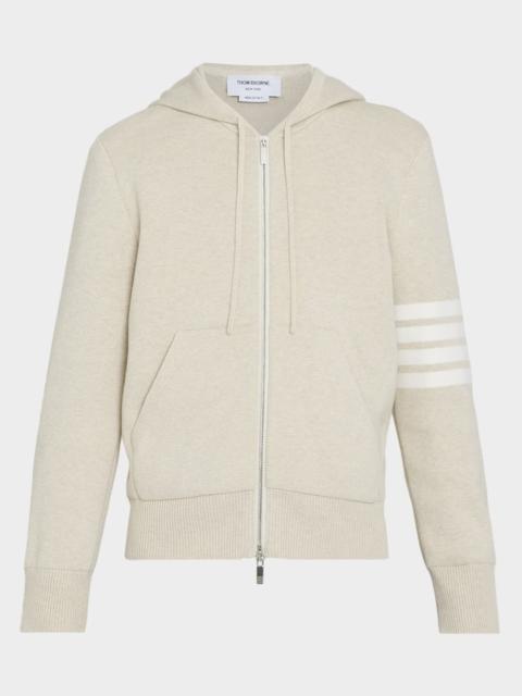 Thom Browne Men's Cotton 4-Bar Full-Zip Hoodie