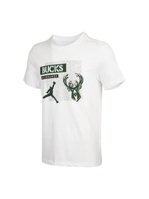 Men's Nike Mil Nk Df Es Jdn Stmt 2 T Pattern Printing Round Neck Sports Short Sleeve White T-Shirt D