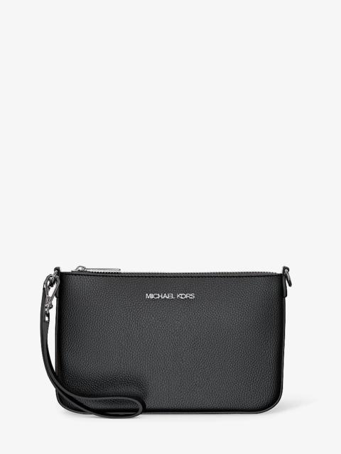 MICHAEL KORS Jet Set Small Pebbled Leather Convertible Wristlet
