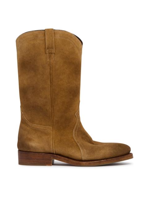 Jil Sander Beige Suede Boots