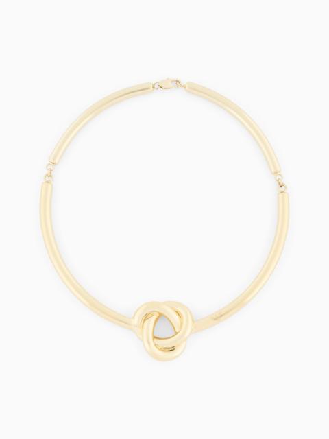 EMPORIO ARMANI GOLD-TONE BRASS COLLAR NECKLACE