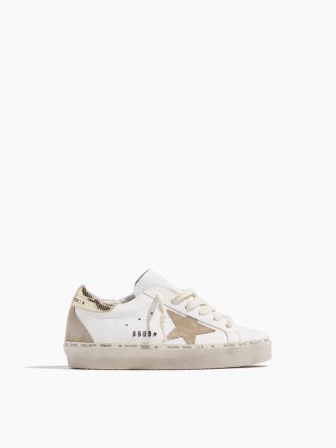 Golden Goose Hi Star Sneaker in White/Taupe/Platinum