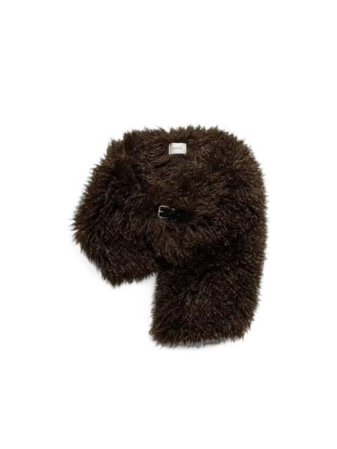 GESTUZ buckle-fastening faux-fur scarf
