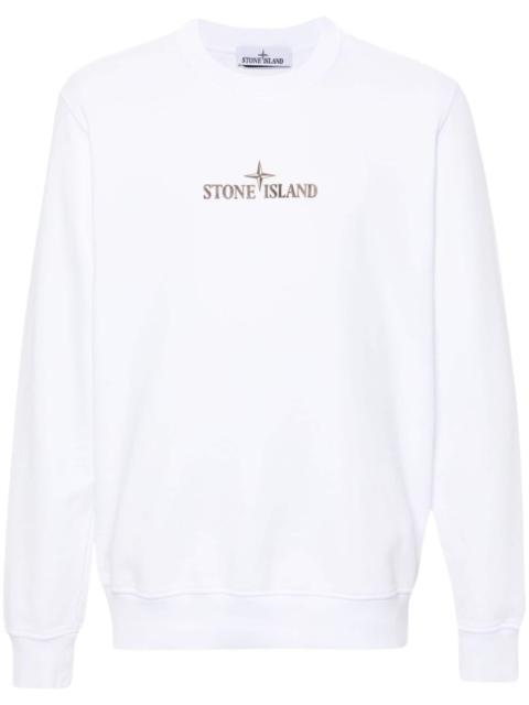 Stone Island logo-print cotton sweatshirt