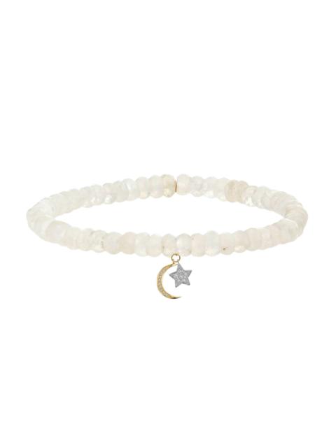 SYDNEY EVAN Moon & Star Beaded Bracelet