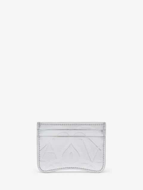 ★人気【ALEXANDER MCQUEEN】★\"The Seal\" card holder★SILVER Alexander McQueen SEAL CARDHOLDER | netdressed | REVERSIBLE