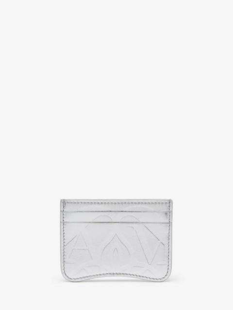 Alexander McQueen Women's The Seal Card Holder in Silver