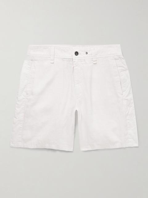 rag & bone Haydon Straight-Leg Linen Shorts Ecru
