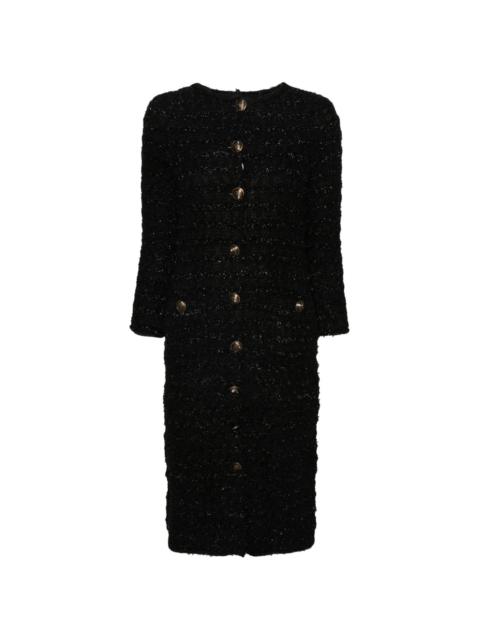 BALENCIAGA tweed button-up dress