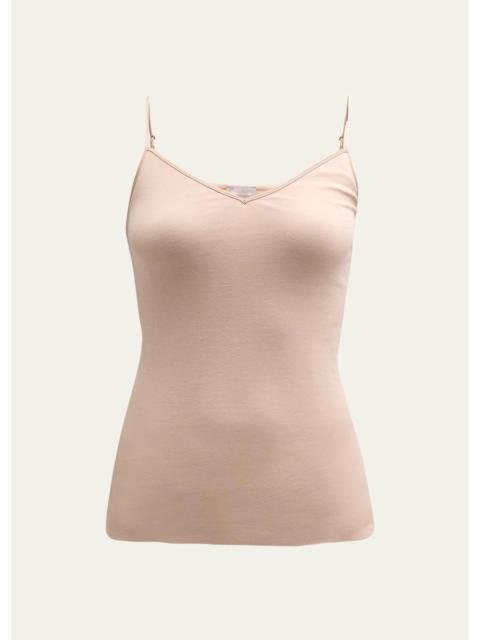 HANRO Seamless Cotton V-Neck Camisole