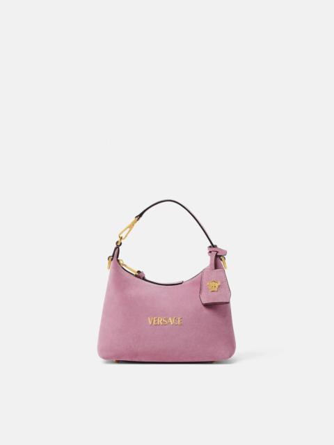 VERSACE Versace Tag Suede Hobo Bag