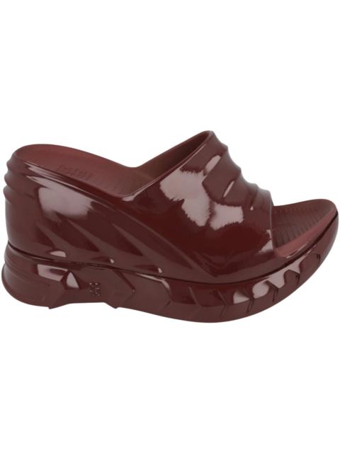 Givenchy Givenchy Marshmallow Wedge Slides Oxblood Red (Women's)