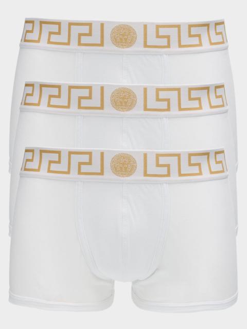 VERSACE Men's 3-Pack Low Rise Greca Trunk