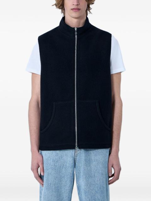 RIER high-neck zip-up wool vest