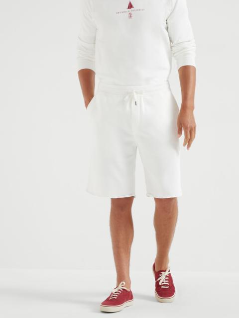 Brunello Cucinelli Techno cotton French terry Bermuda shorts