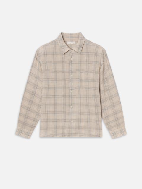 FRAME Plaid Shirt in Cream Plaid