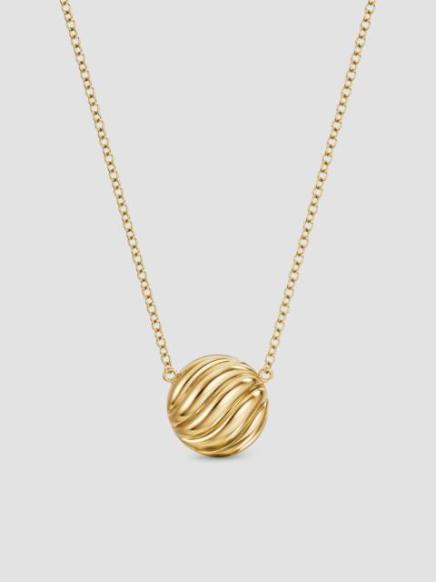 DAVID YURMAN Women's Sculpted Cable Pendant Necklace in 18K Yellow Gold, 10MM - Gold