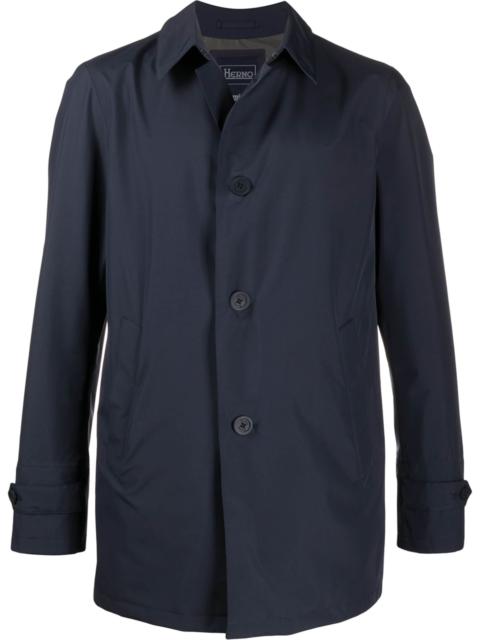 Herno point-collar button-through coat