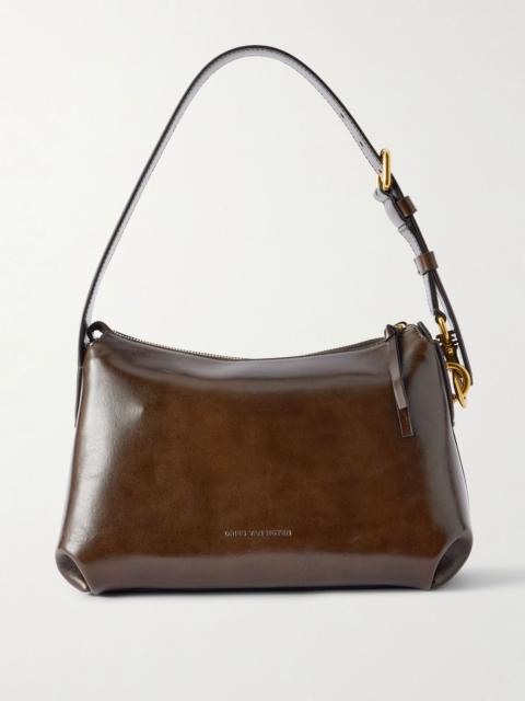 Dries Van Noten Small leather shoulder bag Dark gray