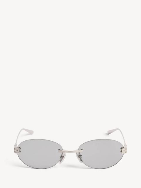 BALENCIAGA Gossip Oval Af Sunglasses in Light Grey