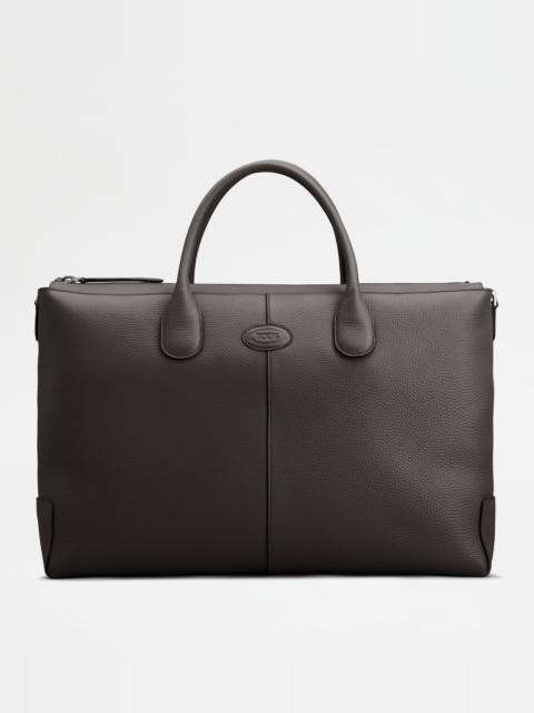 TOD'S DI BAG IN LEATHER LARGE - BROWN