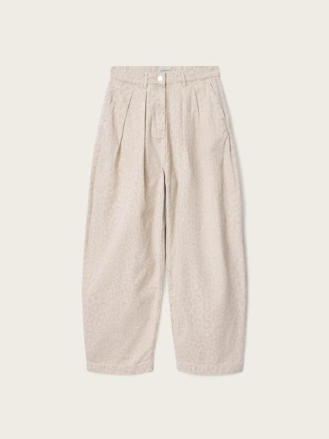 ALLSAINTS BECCA BARREL LEG DENIM CAMO PANTS