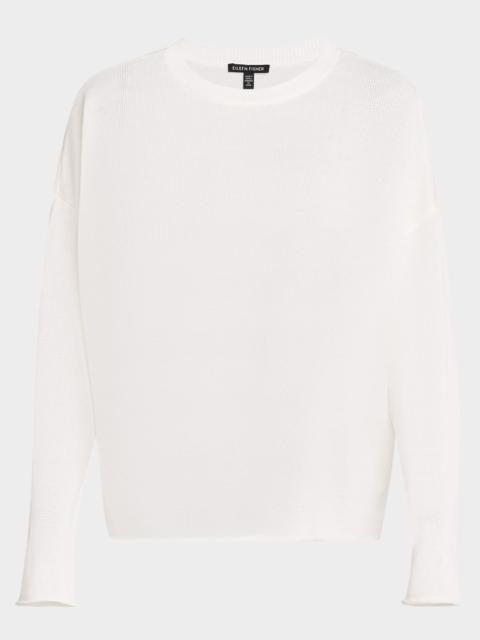EILEEN FISHER Organic Linen-Cotton Knit Sweater