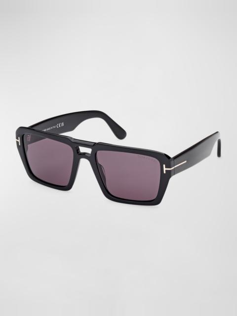 Men's Redford Acetate Rectangle Sunglasses