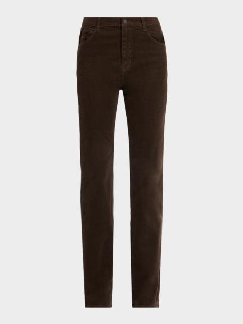 NILI LOTAN Corduroy Straight-Leg Pants