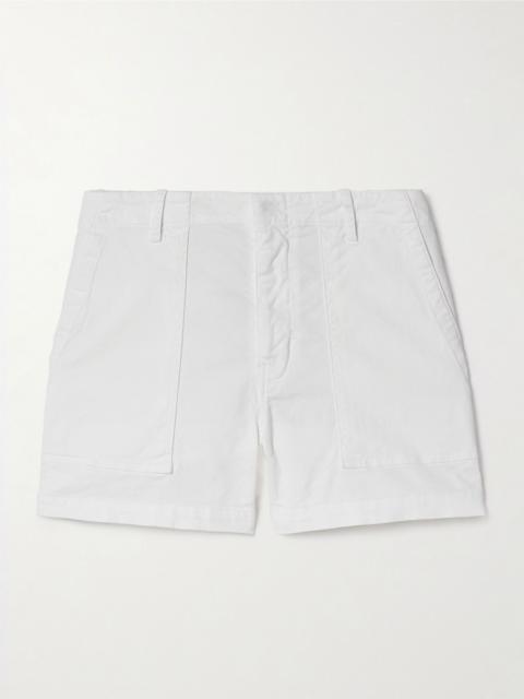 NILI LOTAN Utility cotton-blend shorts White