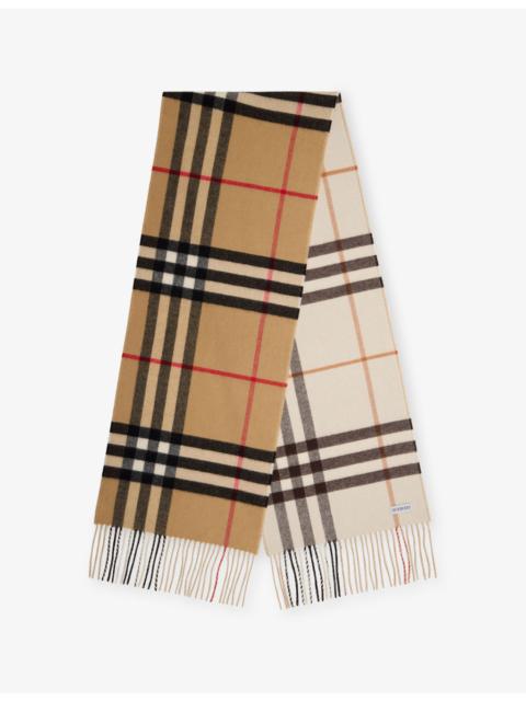 Burberry Reversible Check Cashmere Scarf