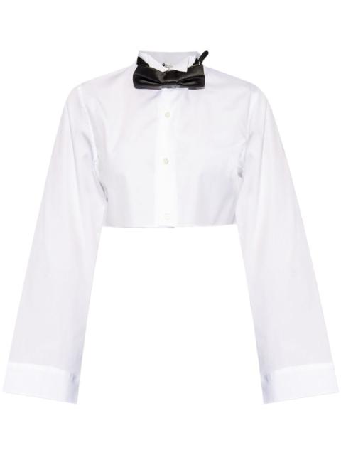 Noir Kei Ninomiya bow-embellished cotton shirt