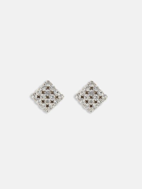 Alessandra Rich SQUARE CRYSTAL EARRINGS