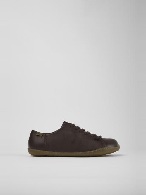 CAMPER Peu Brown leather shoes for men
