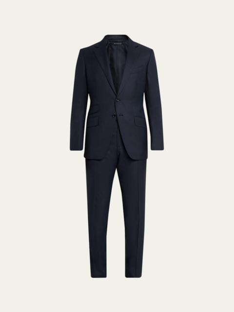 TOM FORD Men's Notch-Lapel Textured Wool Suit