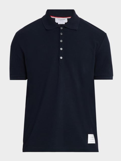 Thom Browne Men's Pique 4-Bar Polo Shirt