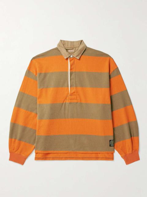 Kapital Striped Cotton-Jersey Polo Shirt