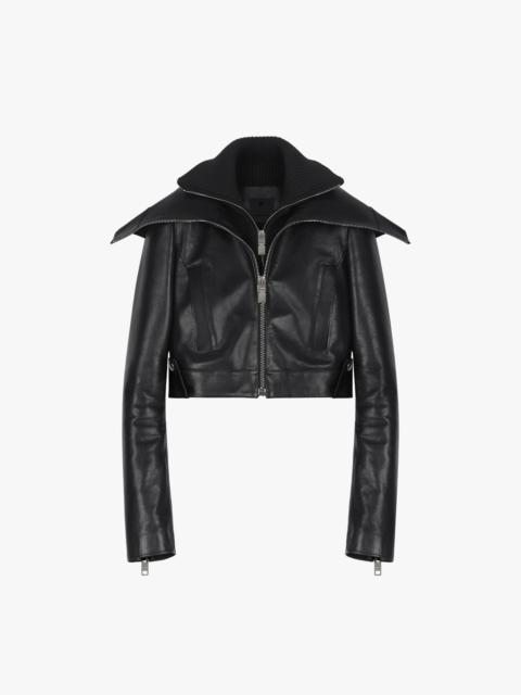 Givenchy BIKER JACKET IN LEATHER WITH DOUBLE COLLAR