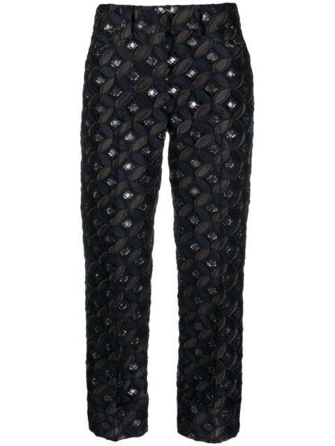 FABIANA FILIPPI patterned-jacquard cropped trousers